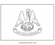 Printable louisiana flag US State coloring pages