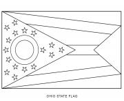 Printable ohio flag US State coloring pages