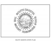 Printable south dakota flag US State coloring pages