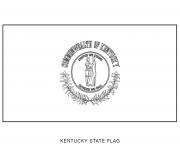 Printable kentucky flag US State coloring pages