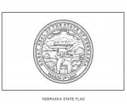 Printable nebraska flag US State coloring pages