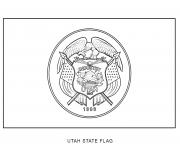 Printable utah flag US State coloring pages