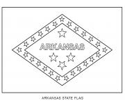 Printable arkansas flag US State coloring pages