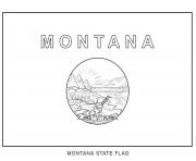 Printable montana flag US State coloring pages