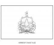 Printable vermont flag US State coloring pages