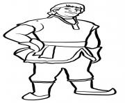 Printable Kristoff lives in the mountains coloring pages