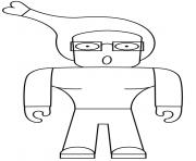 Printable Weird Roblox Character Human coloring pages