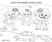 Printable some of us have mommies or daddies or both coloring pages