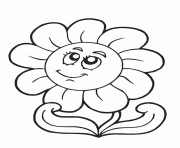Printable daisy flower kids coloring pages
