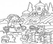 Printable anne story flower garden coloring pages
