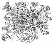 Printable complex flower vase 1740 mural tile coloring pages
