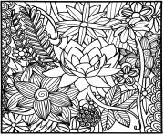 Printable realistic flowers in a square coloring pages