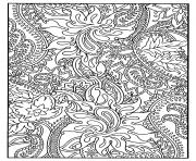 Printable Flowers and harmonious Paisley patterns coloring pages