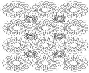 Printable adult circles flowers coloring pages