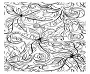 Printable pretty leaves flowers for adult coloring pages