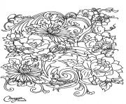 Printable adult drawing flower coloring pages