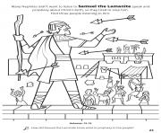 Printable Many Nephites didnt want to listen to Samuel the Lamanite speak and prophesy about Christs birth coloring pages