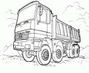 Printable Mercedes truck coloring pages
