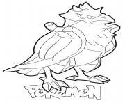 Printable Corviknight Pokemon coloring pages