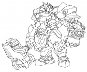 Printable overwatch Reinhardt coloring pages