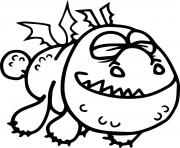 Printable Baby Gronckle Dragon coloring pages