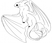 Printable Light Fury Strike Class Dragon coloring pages