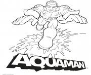Printable Aquaman Cartoon Happy DC coloring pages