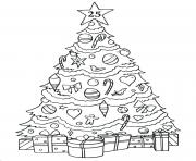 Printable phenomenal christmas tree gifts coloring pages