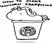 Printable how to make unicorn frappucino starbucks coloring pages