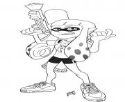 Printable Inklings can alternate between humanoid and squid form coloring pages