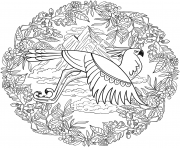 Printable eagle mandala animal coloring pages