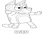 Printable Bluey Dad Bandit coloring pages