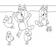 Printable Bluey on the Beach coloring pages
