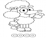 Printable Poodle Coco coloring pages