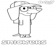 Printable Dachshund Snickers coloring pages