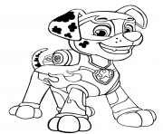 Printable PAW Patrol Mighty Pups Marshal for Boys coloring pages