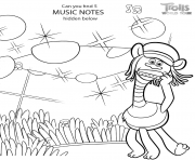 Printable Trolls 2 World Tour Hidden Elements Game coloring pages