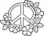 Printable Peace Sign Printable coloring pages