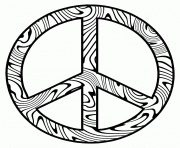 Printable Peace abstract Logo coloring pages