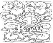 Printable Peace and Love coloring pages