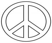 Printable Peace Sign logo coloring pages