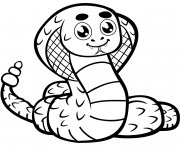 Printable cute cobra coloring pages