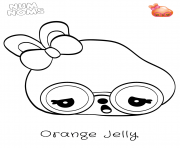 Printable Cute Num Noms Character Orange Jelly coloring pages