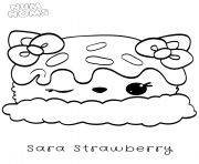 Printable Sara strawberry Num Noms coloring pages