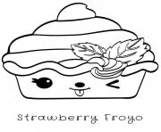 Printable Strawberry Froyo Nums coloring pages