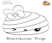 Printable rainbow pop num nom coloring pages