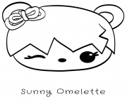 Printable sunny omelette coloring pages