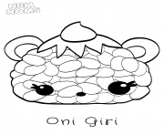Printable Sushi Oni Giri NumNoms Coloring Sheets coloring pages
