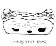 Printable Haley Hot Dog coloring pages