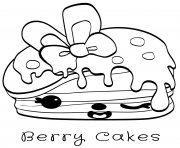 Printable berry cakes coloring pages